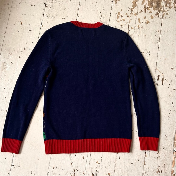 Ugly Christmas Sweater Holiday Santa Reindeers Snow Flakes Trees Stars - Picture 3 of 12